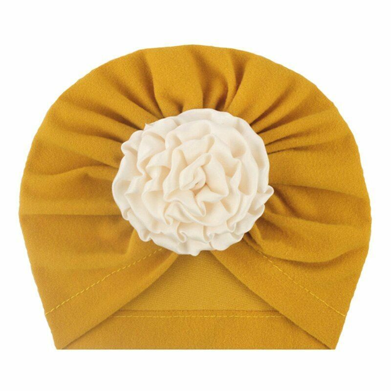 Flower Baby Hat Cute Soft Cotton Infant Toddler Girls Bonnet Turban Elastic Kids