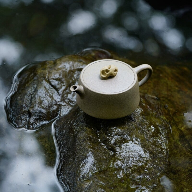 160ml Marked Tea Pot Real Yixing Zisha Qing Duan Clay Master Handmade Pot 7 Hole