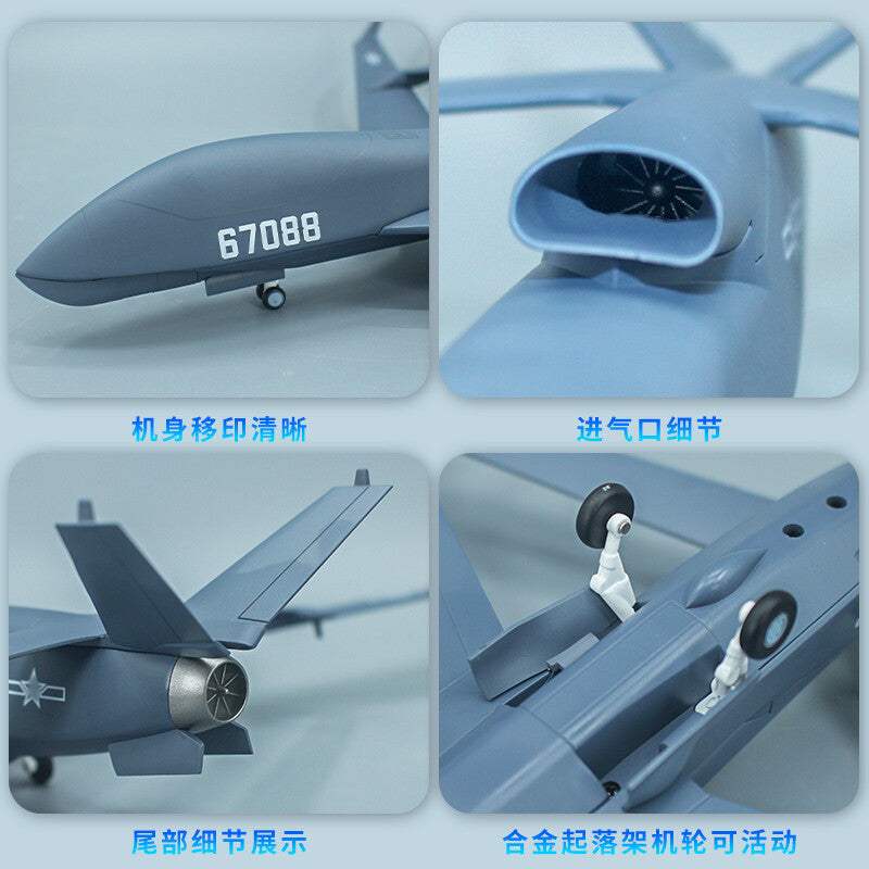 1:48 30CM AF1 CHINA WZ-7 Unmanned Reconnaissance Aircraft Fighter Diecast Model