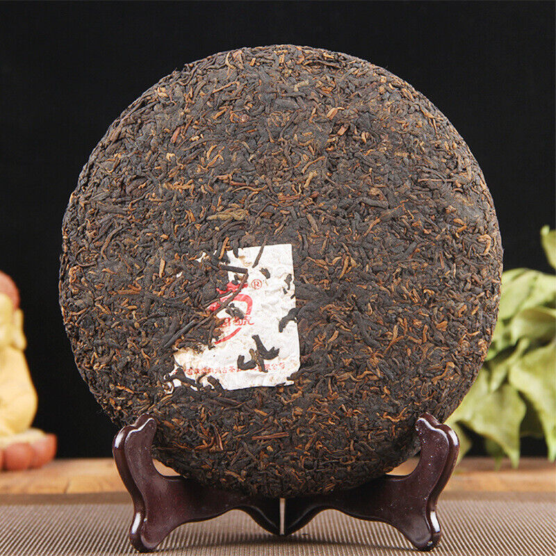 Long Yuan No. Pu'er Ripe Tea Cake Ancient Tree Yunnan Seven Seeds Cake 380g/cake