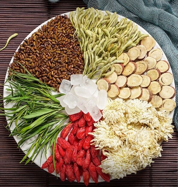 Honeysuckle, chrysanthemum, cereal, tapioca seed, rock sugar, light bamboo leaf-
