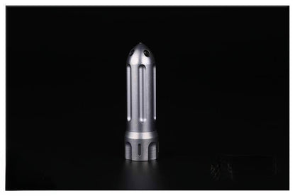 Titanium Alloy Rocket Shape Pill Case Holder Container Keychain Necklace Pendant