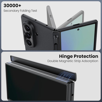 Frosted Shield Samsung Galaxy Z Fold 7 Magnetic Case, with S Pen Holder & Pen &