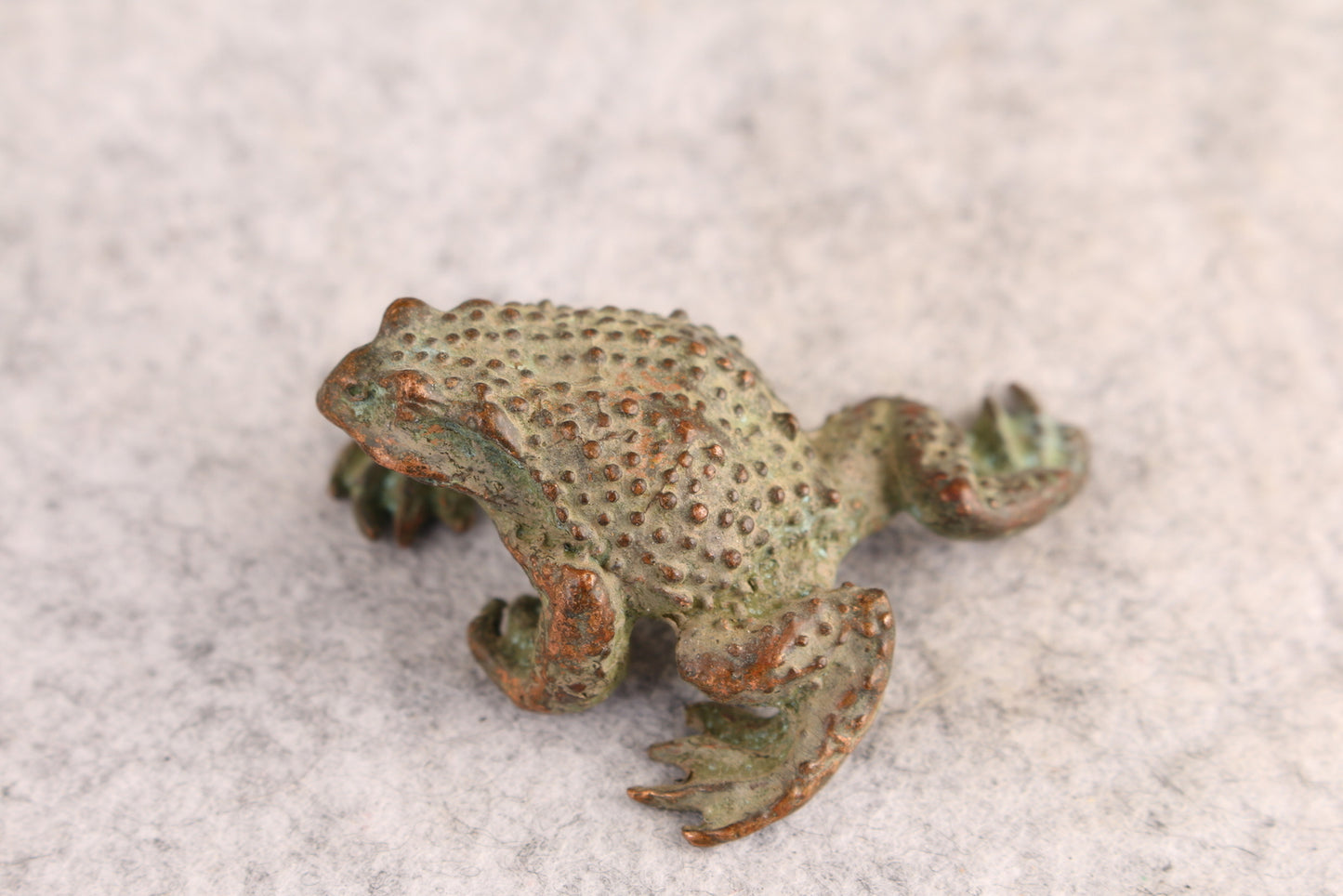 Rare Fortune chinese bronze Handwork jinchan frog Statue tea pet fengshui Art