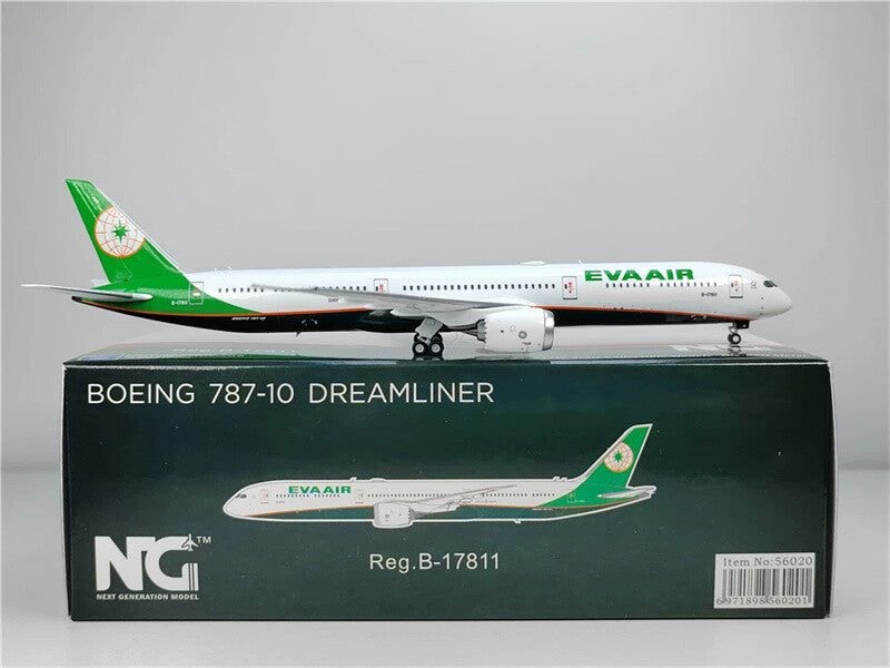 NG Models EVA Air for Boeing B787-10 B-17811 1:400 Aircraft Pre-built Model