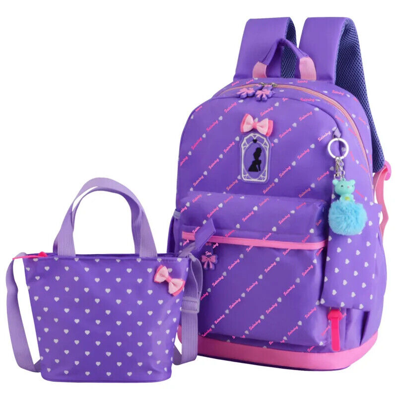 3pcs/set School Bag Backpacks Schoolbag Kids Children Girls Bag Student