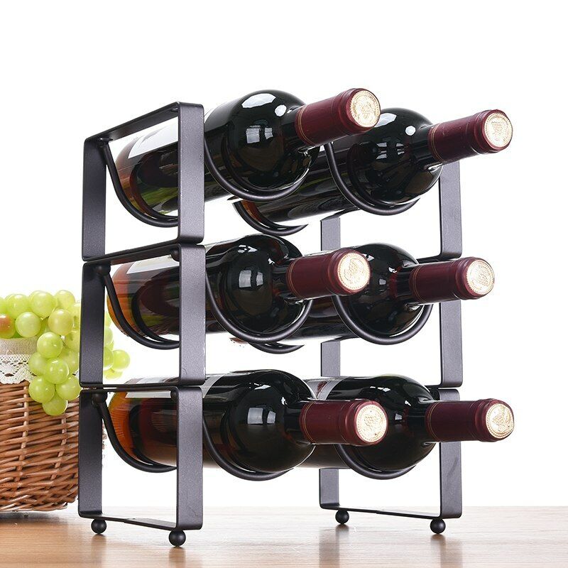 Multi-layer Wine Rack Wine Bottle Holder Display Shelf Iron Rack Wine Cabinet