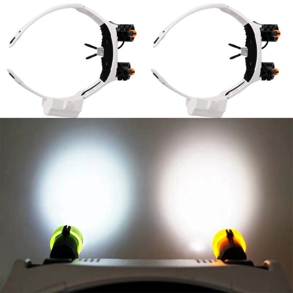 3/4/5/6/7/10X Adjusting LED Light Headband Magnifying Glasses Eye Magnifier Tool