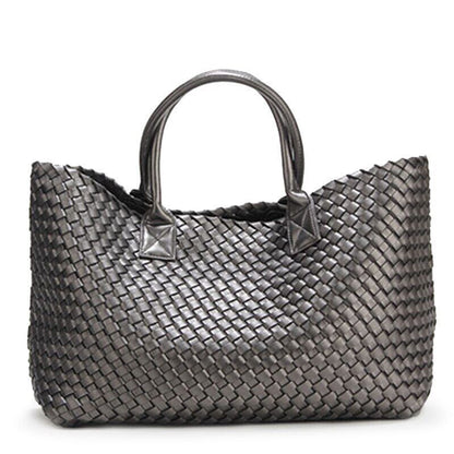 Woven Handbags Women Weave Hand Shoulder Lady Shopping Basket Bag