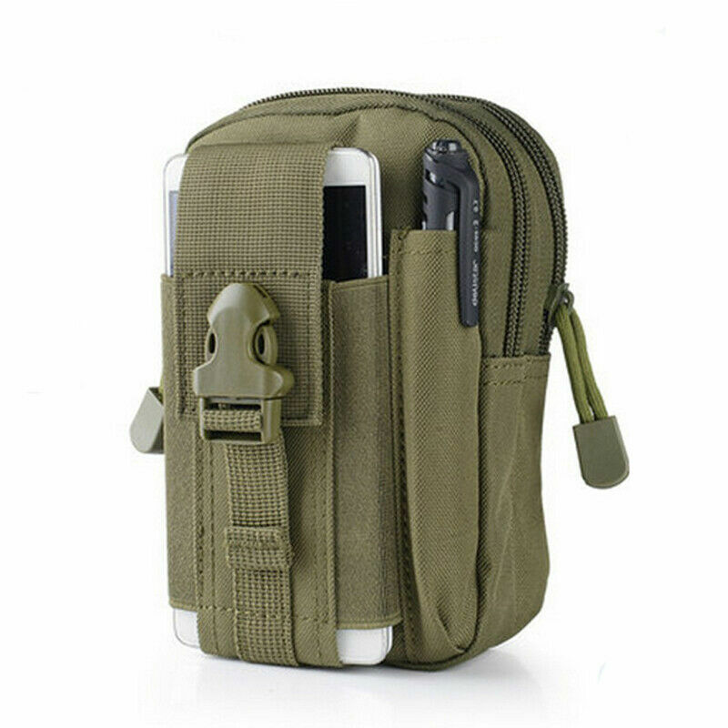 Men Waist Pack Bum Bag Black Pouch Waist Packs Molle Nylon Wallet Travel Tool