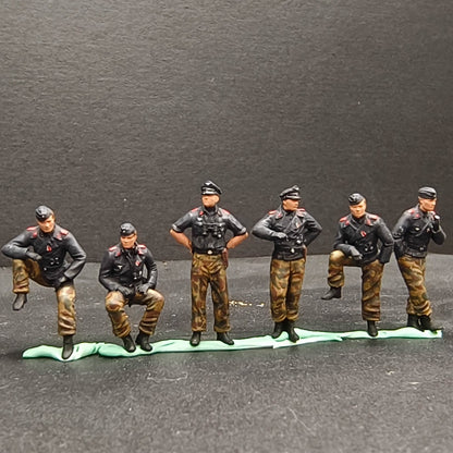 Homemade 1/72 WWII German Tank Crewman 6 Persons Finished Model Ornaments