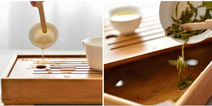 Chinese Bamboo Tea Tray Solid Bamboo Tea Board Kung Fu Tea Tools for Cup Tray