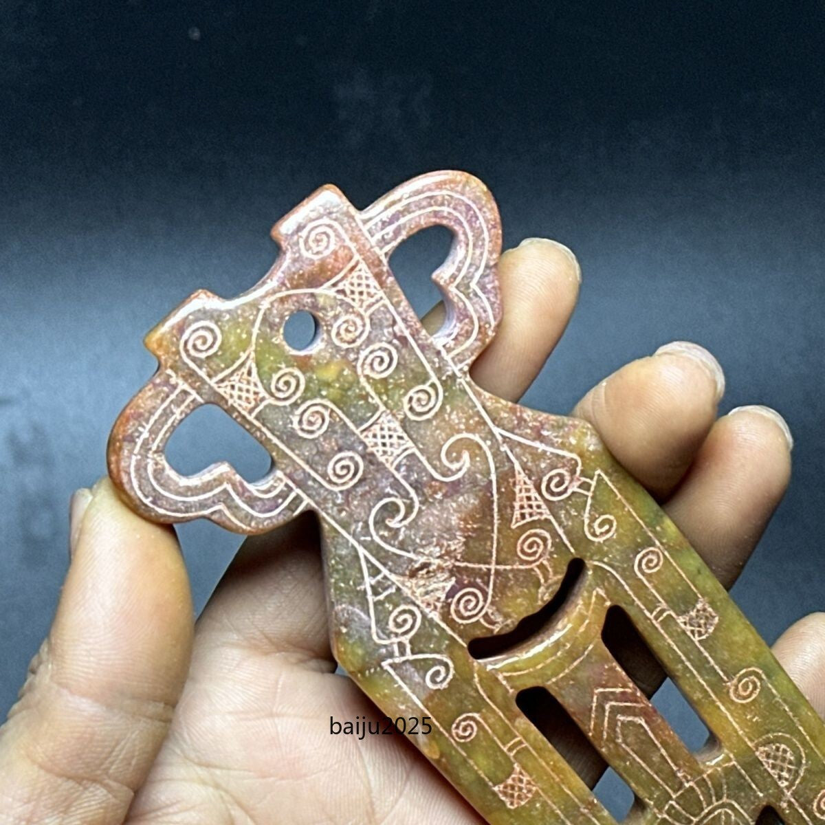 Ancient China Old Jade Collection Pendant Chinese Old Coin Craft Ornament