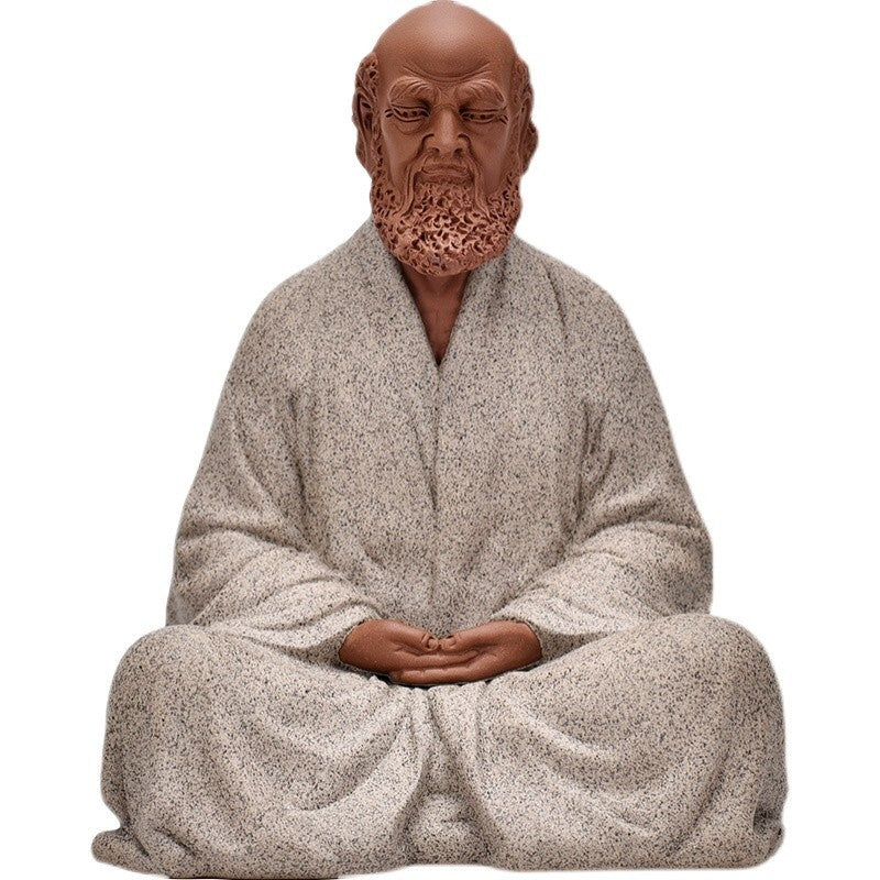 Handmade Artware Zen Style Chinese Style Yixing Zisha Purple Clay Tea Pet Dharma