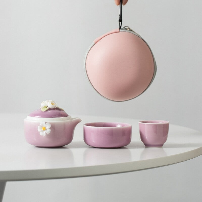 Tea Set For Lady Floral Decoration Porcelain Tea Pot With Lid Master Tea Cup New