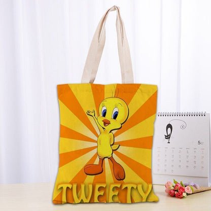 Printed Canvas Tote Bag 30x35cm Cotton Linen Handbag Shopping Women Handbag 1 PC