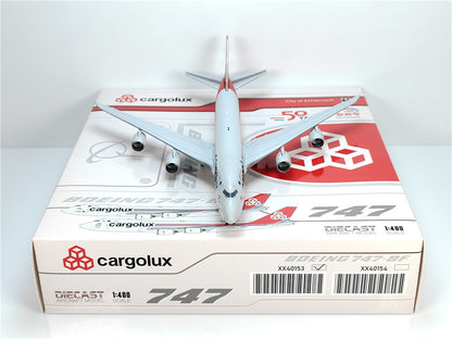 1:400 JC Wings CARGOLUX BOEING B747-8F Passenger Airplane Diecast Aircraft Model