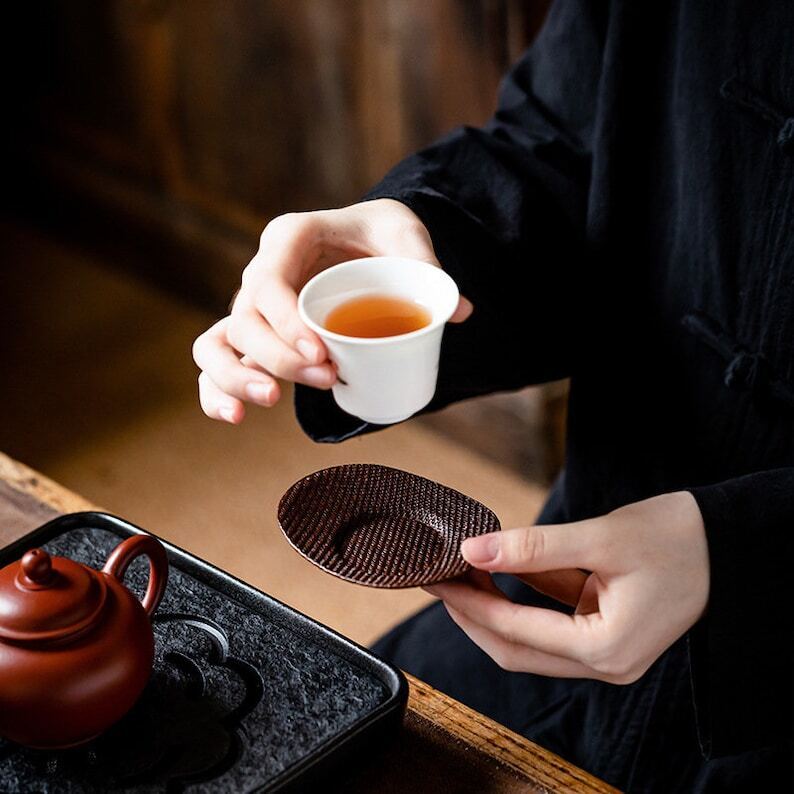 Hand-Woven Bamboo Tea Coasters|Tea Accessories