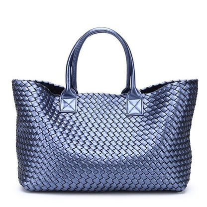 Woven Handbags Women Weave Hand Shoulder Lady Shopping Basket Bag