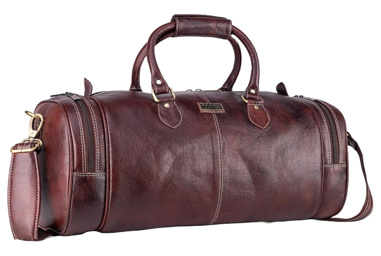 Genuine Leather Travel Duffel Bag Weekend Luggage Leather Duffle Bag