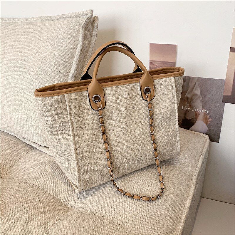 Luxury Large Canvas Bag Fashion Handbag Shoulder Bag Purse 25*11*17/43*19*29 CM