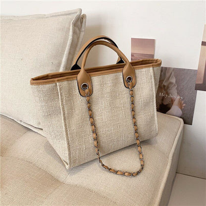 Luxury Large Canvas Bag Fashion Handbag Shoulder Bag Purse 25*11*17/43*19*29 CM