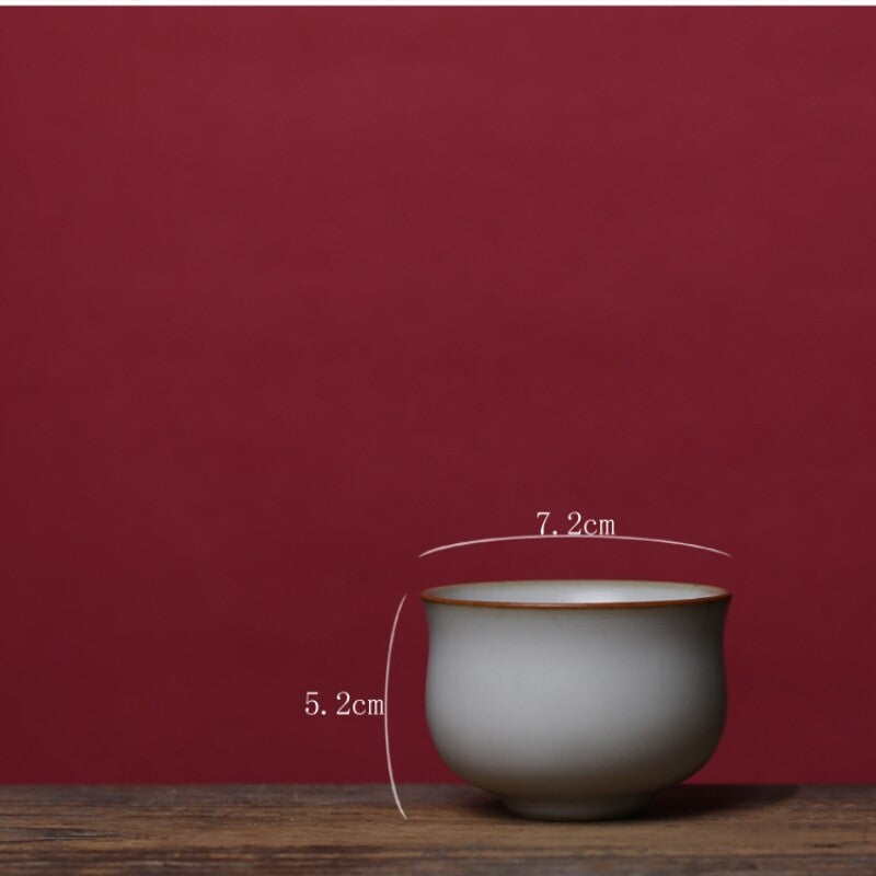 ruyao craft crackle glaze porcelain tea cup 90ml Chinese kungfu cup personal cup