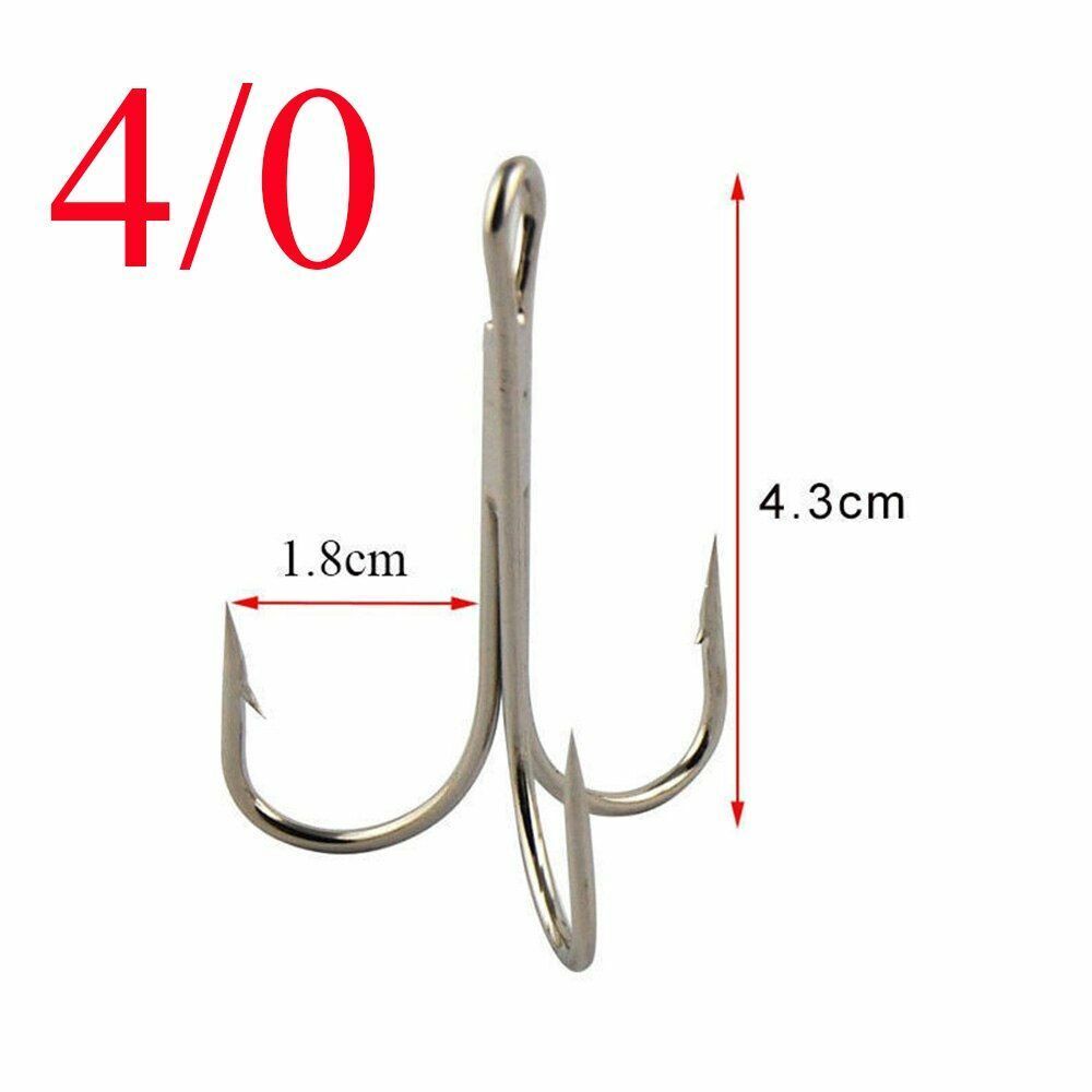 Treble Hook Fishing 50pcs 3551 O'Shughnessy High Carbon Big Game Triple Tackle