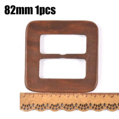 Wooden Round Ring Buckle Wood Windcoat Belt Buckles Garment Ornament Ac