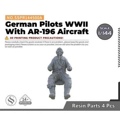 SSMODEL SSPR144500A 1/144 German Pilots WWII With AR-196 Aircraft