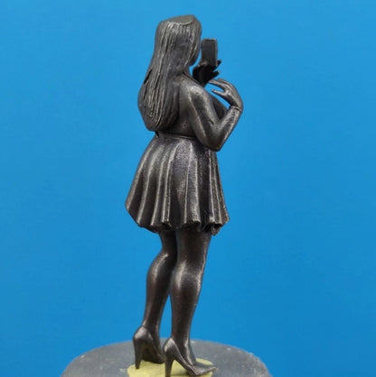 57Mm Black Brass Sexy Sleepwear Selfie Beauty Plump Girl Statue Beauty Model Art