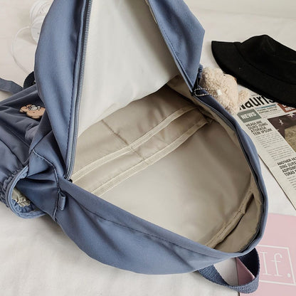 Women Nylon Backpack Student College School Bag Backpack Fashion Bags 30*11*40CM