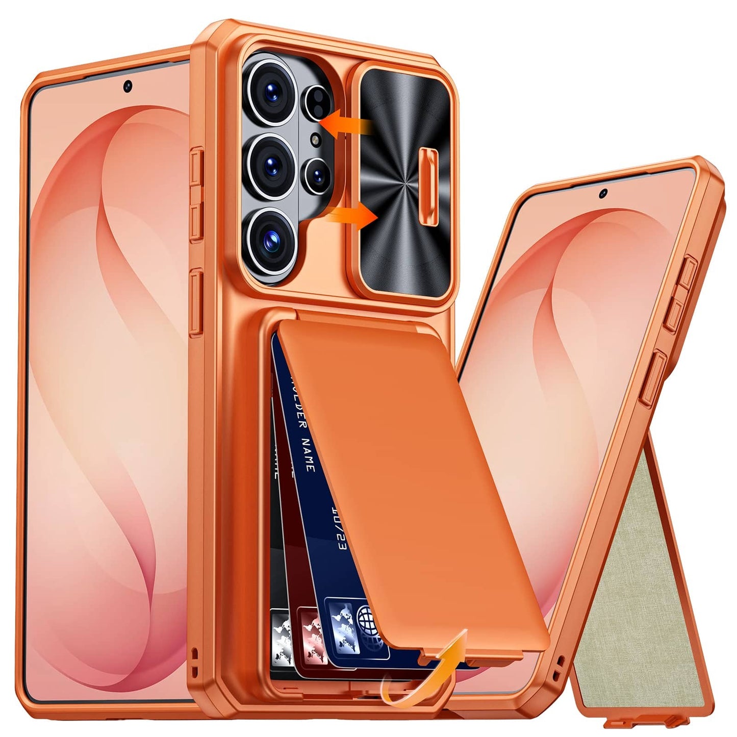 Wallet Case for Samsung Galaxy S26 Ultra/S26 Plus/S26 Card Holder Slide Camera