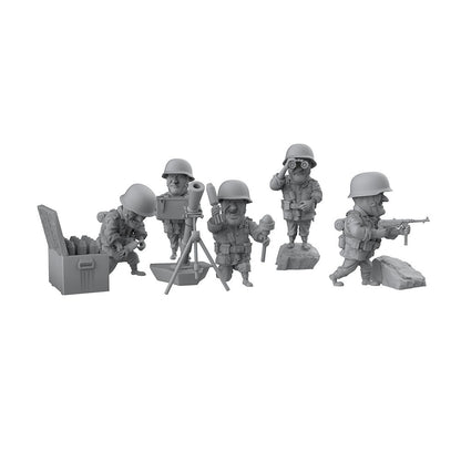 SSMODEL SSRQ35003 1/35 Q-Version Original Soldier Artillery Five Person Group