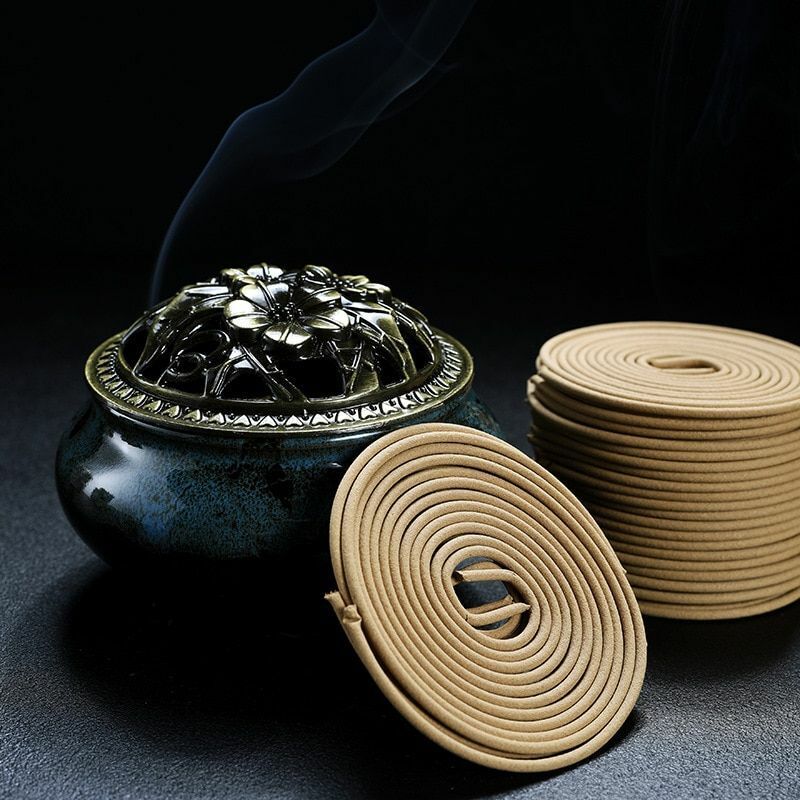 4 Hour Incense Coil Tibetan Sandalwood Wormwood Jasmine Home Aromatic Fragrances