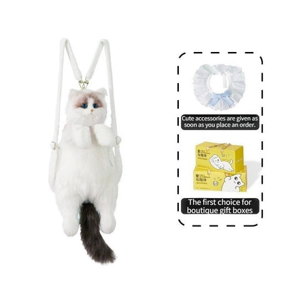Puppet Cat Backpack Simulation Backpack Doll Plush Toy Birthday Gift（wholesale）5
