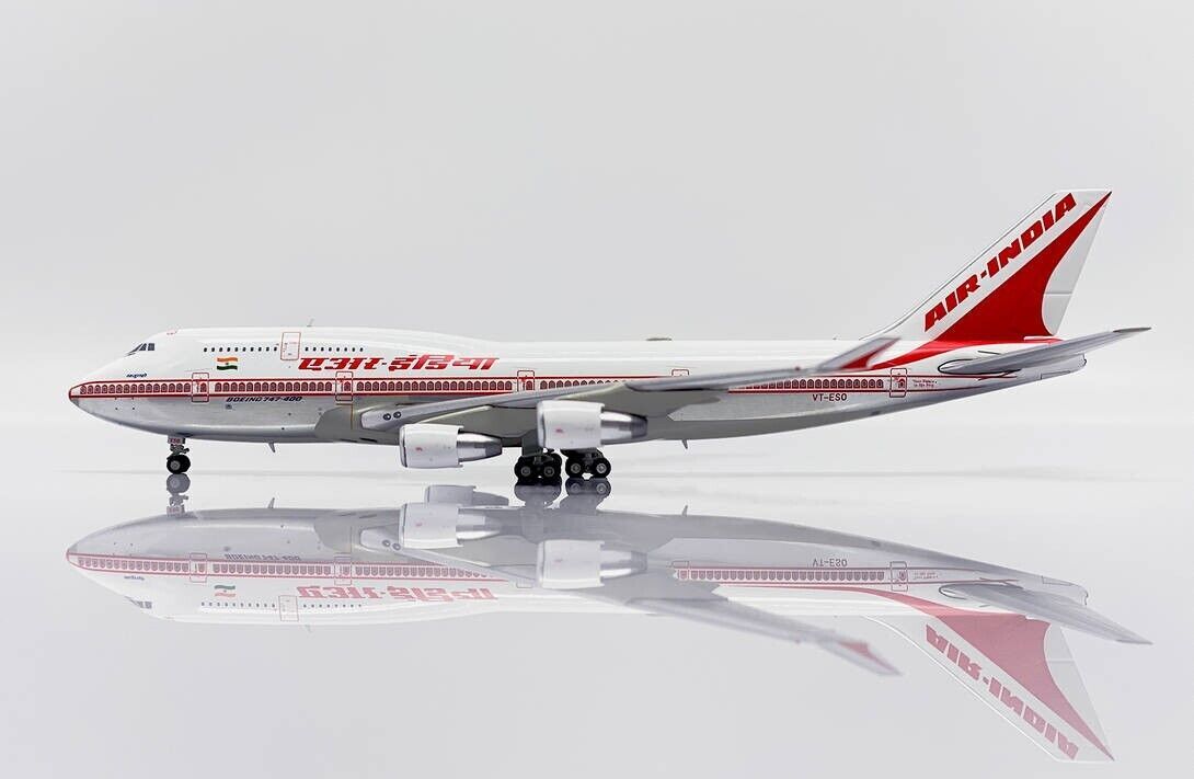 1:400 JC Wings AIR INDIA BOEING 747-400 Passenger Plane Diecast Aircraft Model