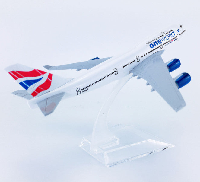 16cm British Airways Oneworld Boeing 747-400 Passenger Airplane Diecast Model
