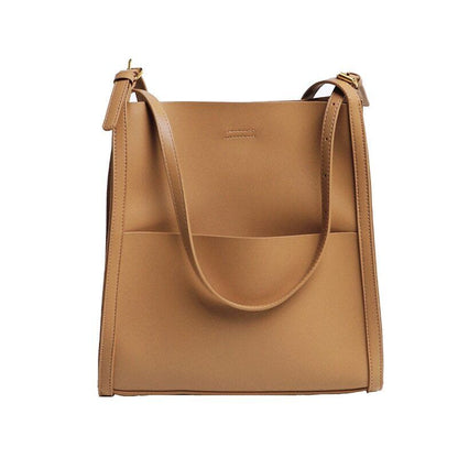 Lady Leather Handbag Shoulder Women Bags Buckle Teenage Girl Tote