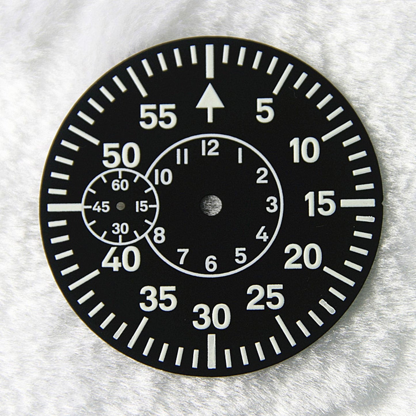 38.9MM Watch Pilot Dial Green Luminous Face Plate For ETA 6497 6498 Second @6/9