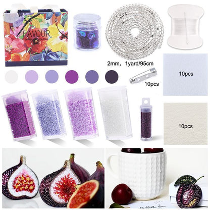 Beading Embroidery Kits 4~39Pcs Glass Seed Bead Needlework Jewelry Crafts Making