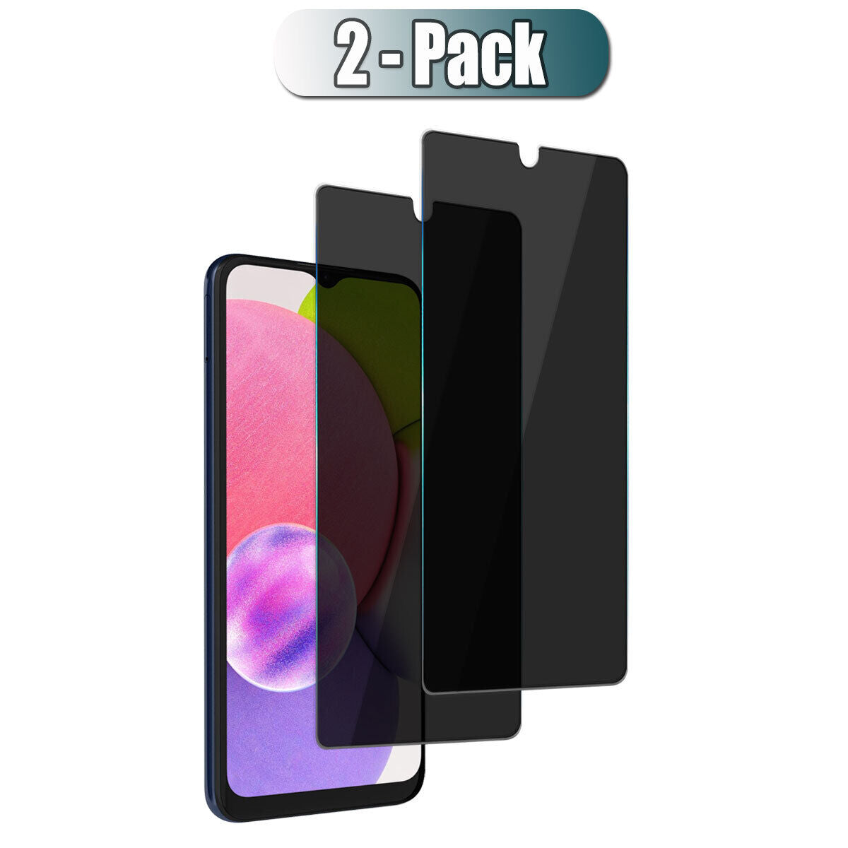 For Samsung Galaxy A03s / SM-A037F Privacy Tempered Glass - Thumbnail 4