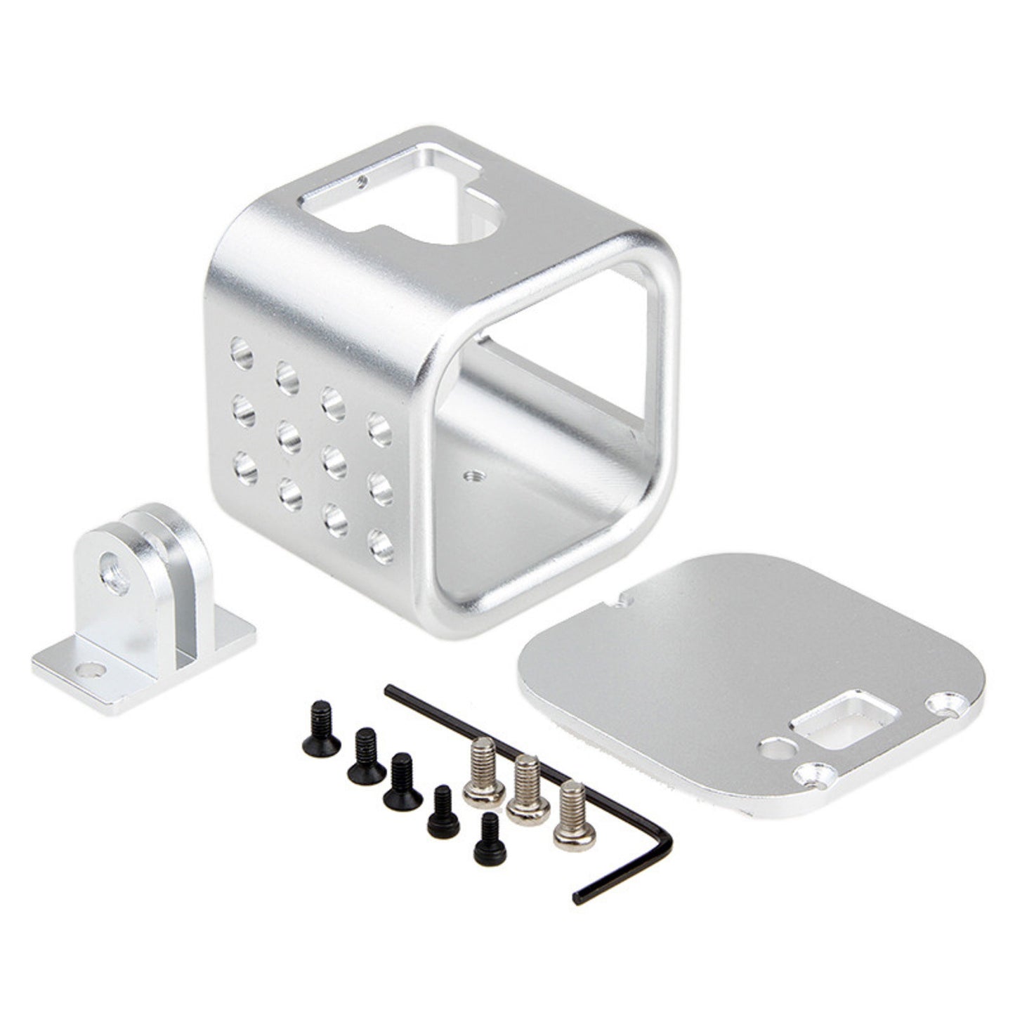 Silvery Aluminium Protective Housing Case Cover Frame for GoPro Hero 4/5 Session