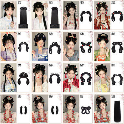 Ancient Chinese Wig Women's Hanfu Wig Headgear Photography Dance Accessories -