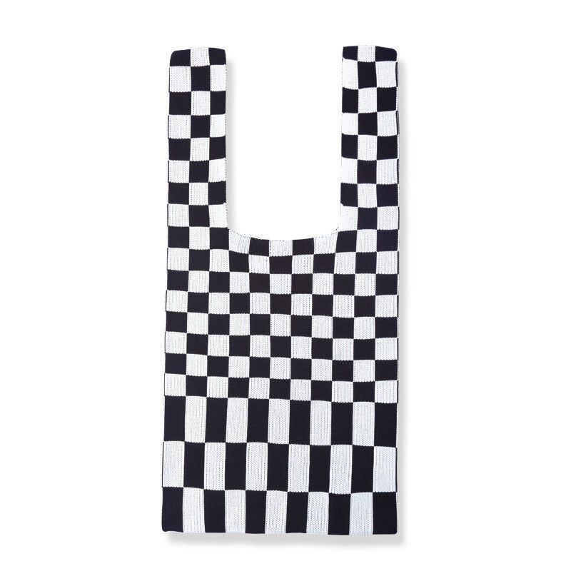 Plaid Twill Shoulder Wrist Underarm Bag Wool Large Retro Tote Handbag Purse 1 PC