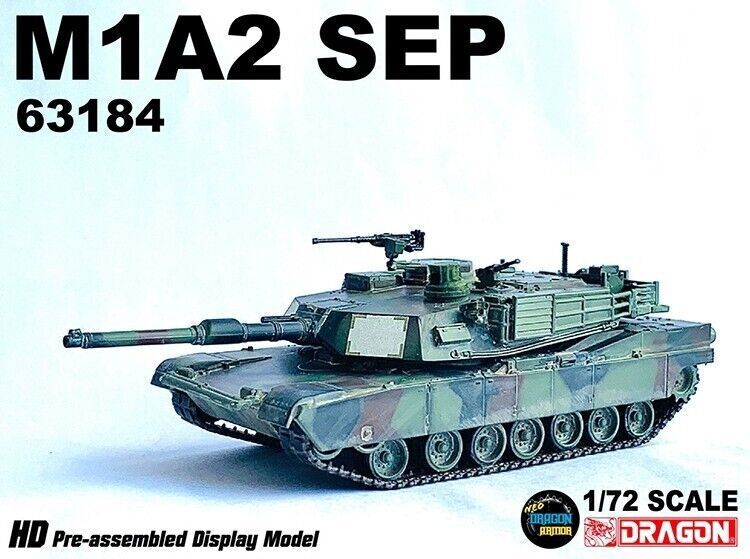 1/72 Us M1a2 Sep Abrams Main Battle Tank Nato Tri-color Finished Model