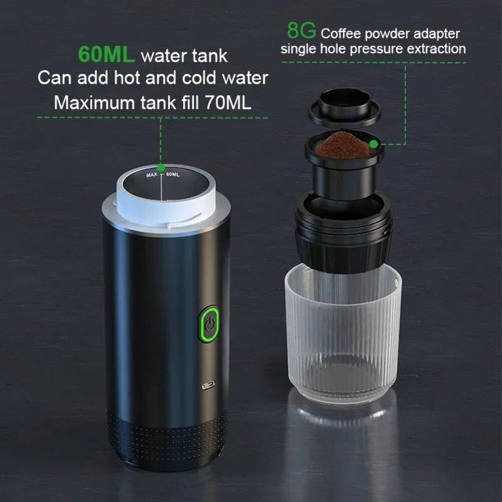 Portable Espresso Machine - 3-in-1 Travel Coffee Maker