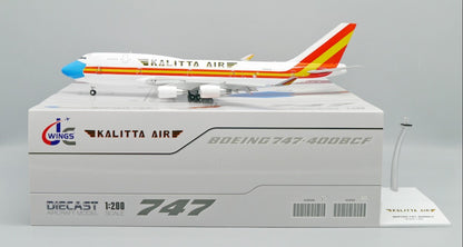 1:200 JC Wings Kalitta Air BOEING B747-400F Flap Down Plane Diecast Model