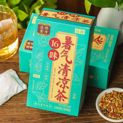 16 Flavors of Summer Herbal Tea, Perfect with Mint, Lemon, and Honeysuckle