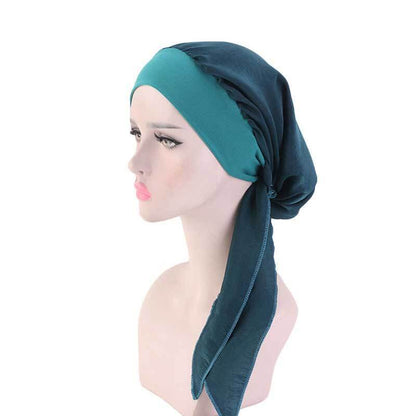 Womens Muslim Hijab Cancer Chemo Hat Turban Hair Loss Head Wrap Scarf Bandana*US